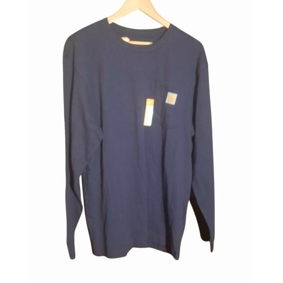 Carhartt Other - Carhartt NWT Mens Navy Loose Fit Logo Long Sleeve Crew Neck Shirt Size M